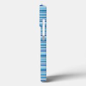 Süße blaue weiße Streifen Case-Mate iPhone Hülle (Rückseite / Links)