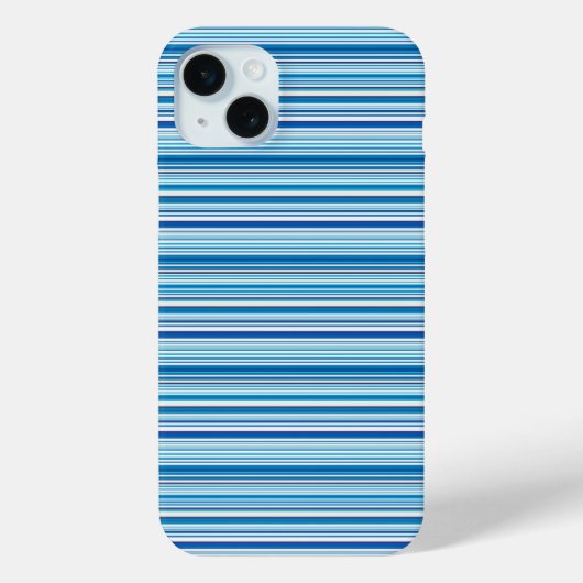 Süße blaue weiße Streifen Case-Mate iPhone Hülle (Rückseite)