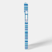 Süße blaue weiße Streifen Case-Mate iPhone Hülle (Rückseite / Links)