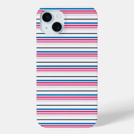 Süße blaue weiße Streifen Case-Mate iPhone Hülle (Rückseite)