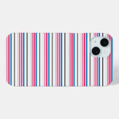 Süße blaue weiße Streifen Case-Mate iPhone Hülle (Rückseite (Horizontal))
