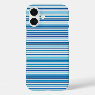 Süße blaue weiße Streifen iPhone 16 Plus Hülle