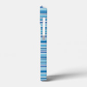 Süße blaue weiße Streifen Case-Mate iPhone Hülle (Rückseite / Links)