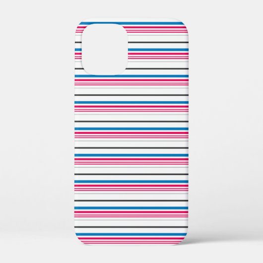 Süße blaue weiße Streifen Case-Mate iPhone Hülle (Rückseite)