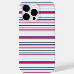 Süße blaue weiße Streifen Case-Mate iPhone 14 Pro Max Hülle