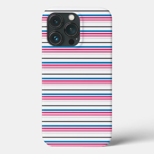 Süße blaue weiße Streifen Case-Mate iPhone Hülle (Rückseite)