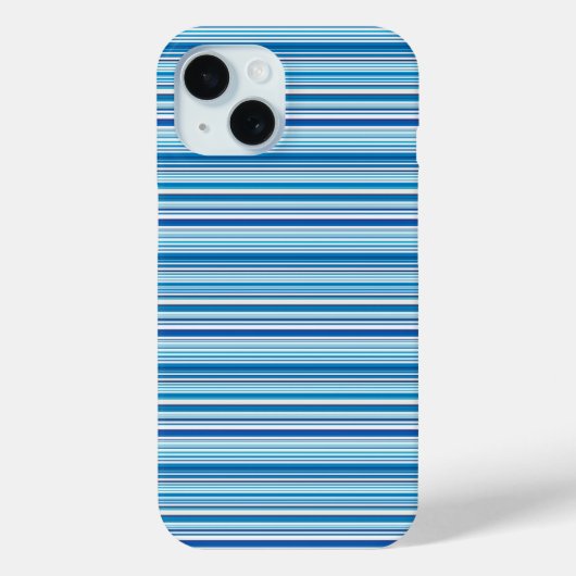Süße blaue weiße Streifen Case-Mate iPhone Hülle (Rückseite)