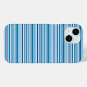 Süße blaue weiße Streifen Case-Mate iPhone Hülle (Rückseite (Horizontal))