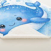 Süße Blauwal-Wasserfarbe  Sherpadecke (3/4)