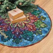 Süße Bleiglas-Mandala-Weihnachtsdekoration Polyester Weihnachtsbaumdecke