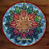 Süße Bleiglas-Mandala-Weihnachtsdekoration Polyester Weihnachtsbaumdecke