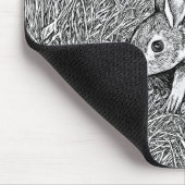 Süße Bleistiftskizze Hase Mousepad (Ecke)