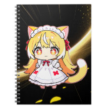 Süße blonde Chibi-Catgirl - Midi-Kleid