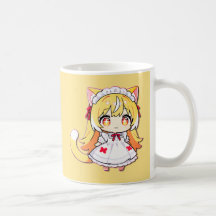 Süße blonde Chibi Neko - Midi-Kleid