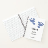 Süsse Blue Baby Footprint Baby Shooting Geschenkli Notizblock (Innenseite)