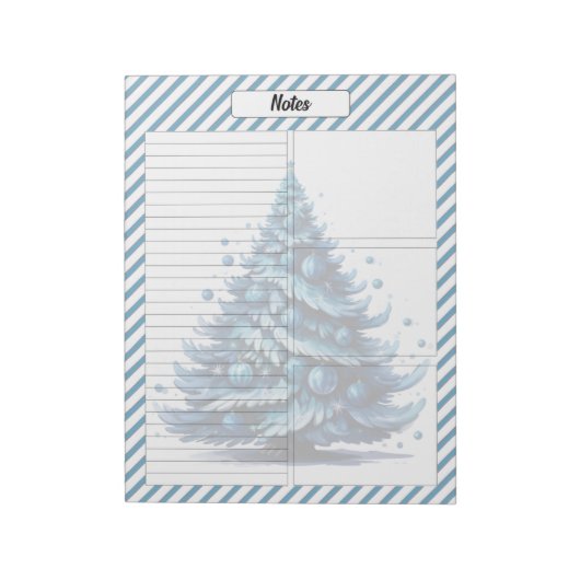 Süsse Blue Christmas Notizblock (Rotiert)