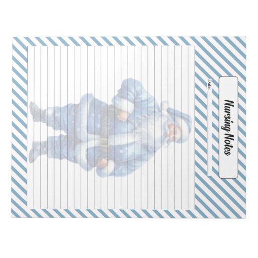 Süsse Blue Christmas Notizblock (Vorderseite)