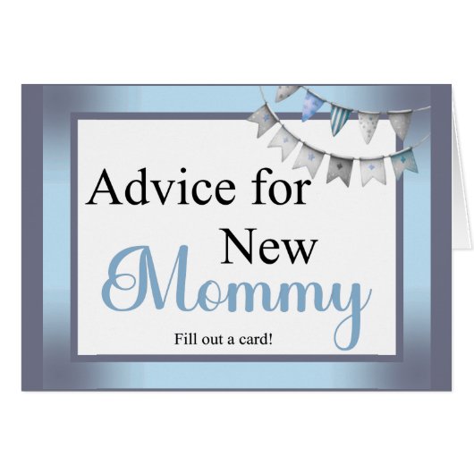 Süsse Blue Elephant - Little Peanut Advice Card (Vorderseite (Horizontal))