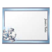 Süsse Blue Elephant - Little Peanut Notizblock (Vorderseite)
