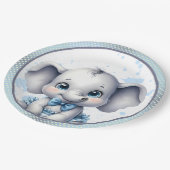 Süsse Blue Elephant - Little Peanut Pappteller (Schrägansicht)