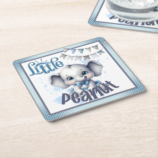 Süsse Blue Elephant - Little Peanut Rechteckiger Pappuntersetzer (angewinkelt)