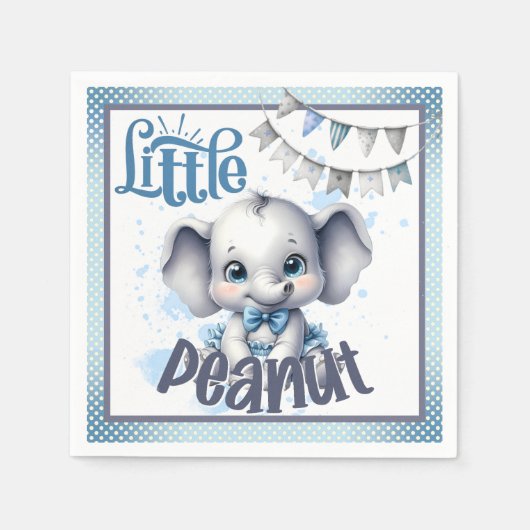 Süsse Blue Elephant - Little Peanut Serviette (Vorderseite)
