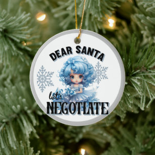 Süsse Blue Lieber Weihnachten Keramik Ornament