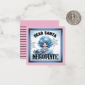 Süsse Blue Lieber Weihnachten Mitteilungskarte (Vorderseite/Rückseite Beispiel)