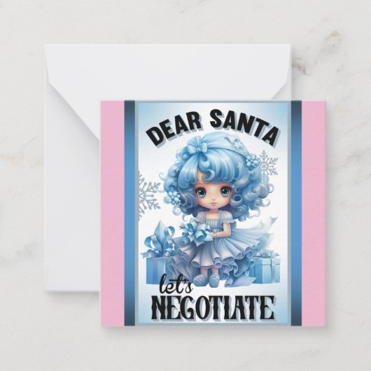 Süsse Blue Lieber Weihnachten Mitteilungskarte (Vorderseite)