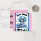 Süsse Blue Lieber Weihnachten Mitteilungskarte (Vorderseite/Rückseite Beispiel)