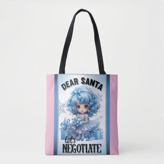 Süsse Blue Lieber Weihnachten Tasche (Vorderseite)