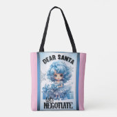 Süsse Blue Lieber Weihnachten Tasche (Rückseite)