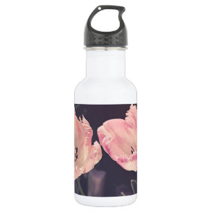 Süße blühende Tulpen - Personalisiert Edelstahlflasche
