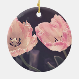 Süße blühende Tulpen - Personalisiert Keramik Ornament