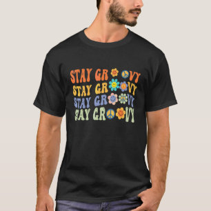 Süße Blume Bleib Groovy Hippie Retro 70er Vibes T-Shirt