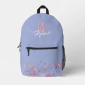 Süße Blume mit Monogramm Bedruckter Rucksack (Vorderseite)