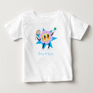 Süße Blume spielt Tennis – Lustiges Sportskinder-T Baby T-shirt