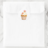 Süße Blumen Cupcake Aufkleber (Tasche)