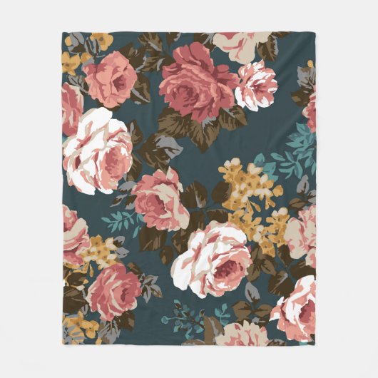 süße Blumen-Design-Textil-Illustrationskunst, Must Fleecedecke (Vorderseite)
