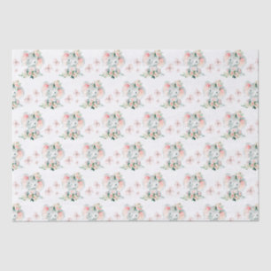 Süße Blumen-Elefanten-Rahmen-Baby-Party Seidenpapier