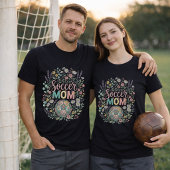 Süße Blumen-Fußballmutter T-Shirt