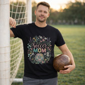 Süße Blumen-Fußballmutter T-Shirt