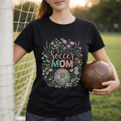 Süße Blumen-Fußballmutter T-Shirt