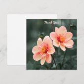 Süße Blumen Grüner Hintergrund Danke Mitteilungskarte (Vorne/Hinten)