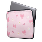 „Süße Blumen-Herz-Laptoptasche mit Schleife 🎀🌸“ Laptopschutzhülle (Vorderseite Links)