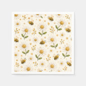 Süße Blumen-Hummel-Gartenparty-Einwegartikel Serviette (Vorderseite)
