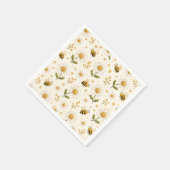 Süße Blumen-Hummel-Gartenparty-Einwegartikel Serviette (Ecke)