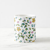 Süße Blumen und Herzen Lichtmuster Kaffeetasse (Mittel)