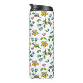 Süße Blumen und Herzen Lichtmuster Thermosbecher (Nach rechts gedreht)