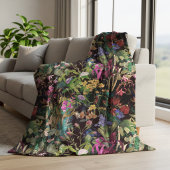Süße Blumenblätter bunt Fleecedecke